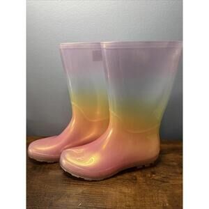 Cat And Jack Rain Boots Size 6 Rainbow